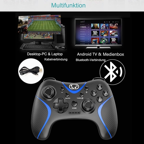 Trådløs Pro-kontroller for Nintendo Switch/Switch Lite/Switch OLED, Bluetooth