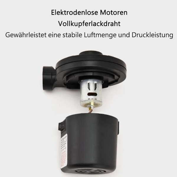 Elektrisk luftpumpe, elektrisk pumpekompressor for luftmadrasser,