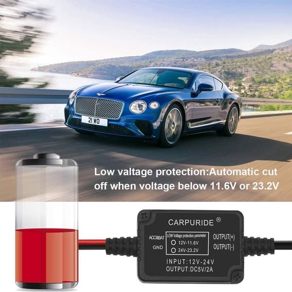 Dash Cam Hardwire Kit Mini USB Hard Wire Car Charger Cable Set 5V KLB:lle