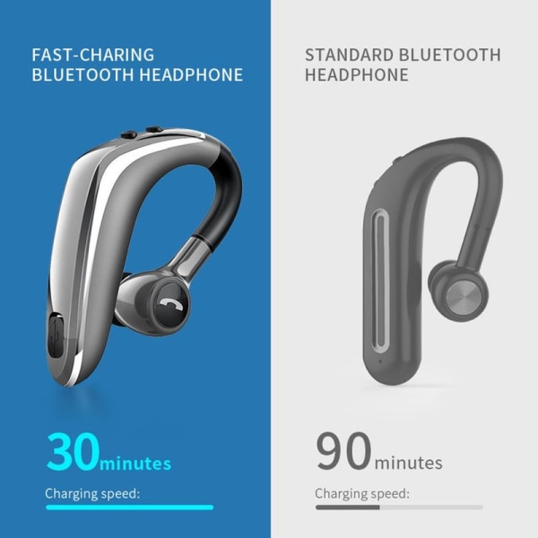 Wireless V5.0 Business Bluetooth Earphones In Ear Light Gray