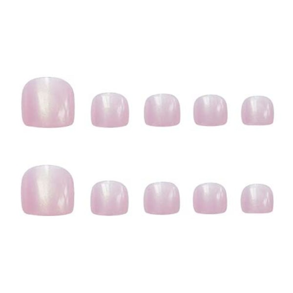 Lösa tånaglar rosa naglar fyrkantiga korta tånaglar KLB