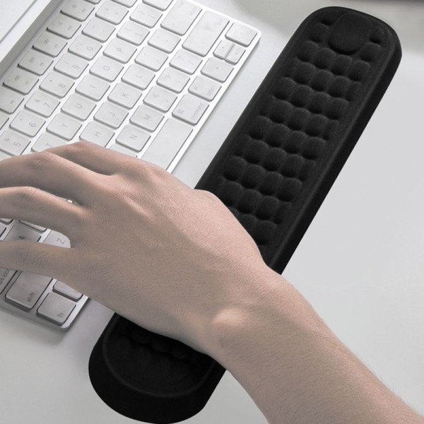 1 sæt sort memory foam computer tastatur håndledsstøtte