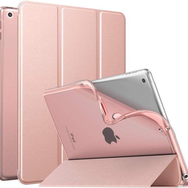 Case för nya iPad 10.2 2019, case i konstläder cover med genomskinlig