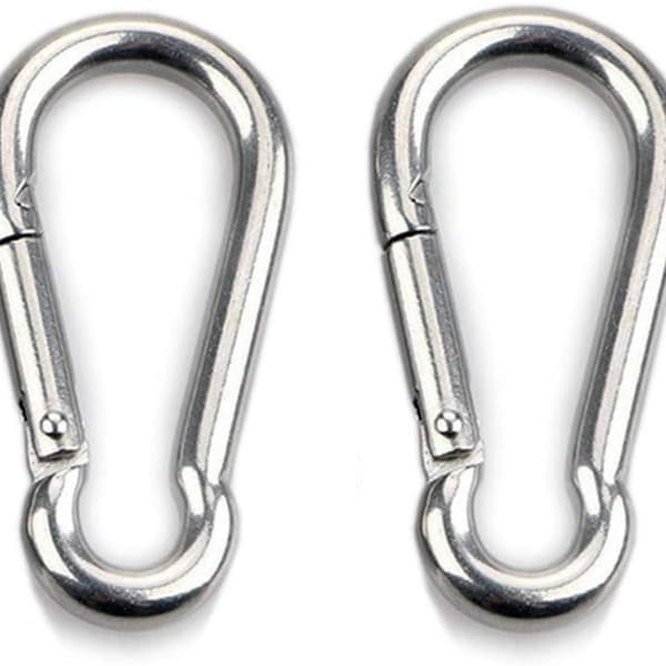 2-pack karbinhakar för tunga laster, sport, låshundar, hängmatta gunga,