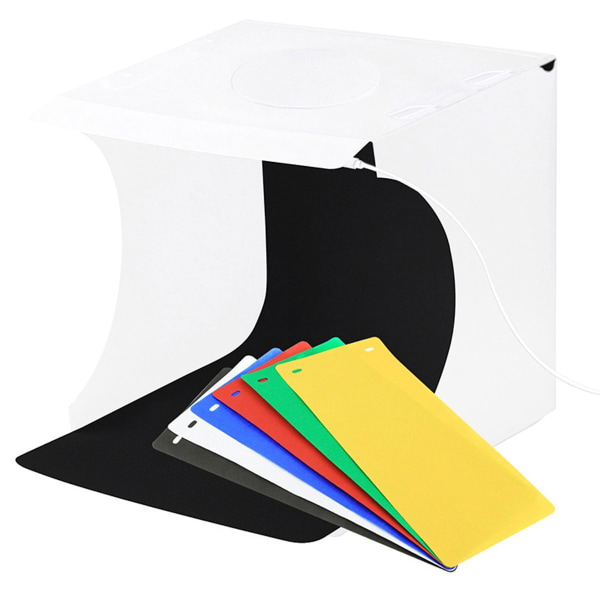 Mini Photo Studio Telt Smykker Light Box Kit, bærbart sammenleggbart lite hjem