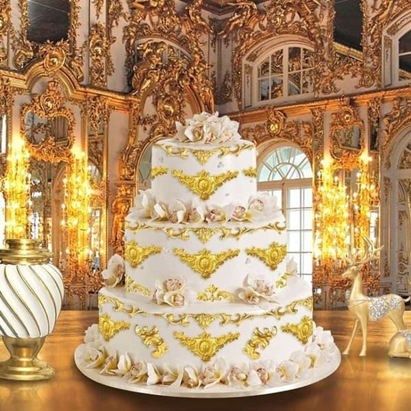 CF394 Kakekant Blomster Fondant Silikonform
