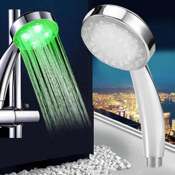 LED Färgglad Handdusch Temperaturkontroll Hand KLB