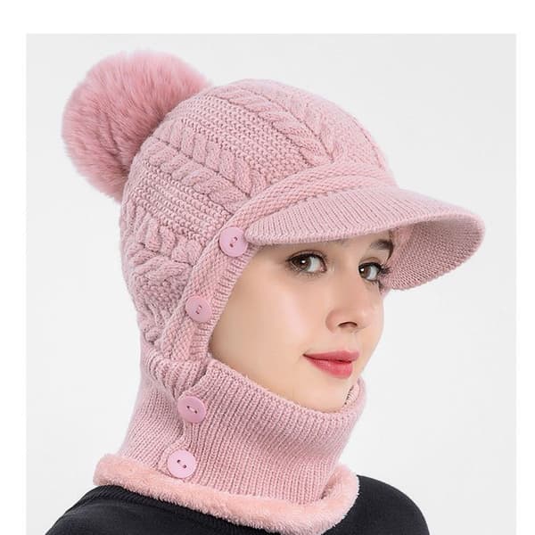 Bib one-piece varmt vadderad stickad métze 1 del.