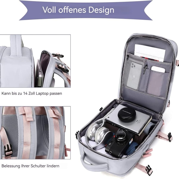 SZLX Stor reseryggsäck för kvinnor, ryggsäck för handbagage, vandringsryggsäck,