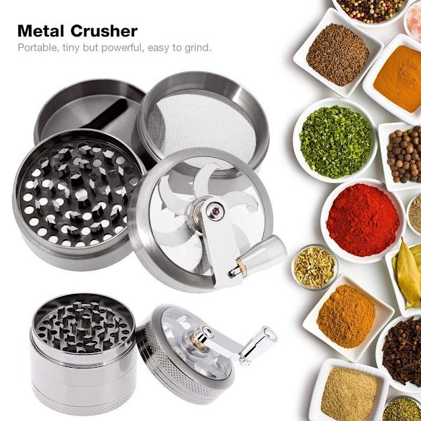 Hand Crank Spice Grinder 4 lager zinklegering Mini Special