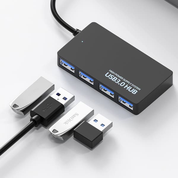 Ports USB 3.0 Hub Ultra Slim Data Expansion Cable