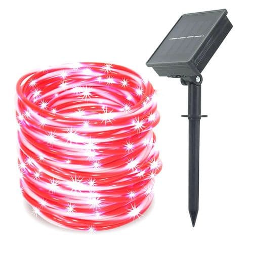 Solcellsdrivna Utomhus String Lights 100 LED Godisfärgade Ljus 10 Meter