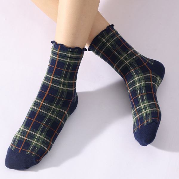 Ruffle Socks Cute Fancy Crew Socks Girls Mixed Color 3 KLB