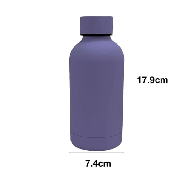 Rustfritt stål vannflaske sportskopp lilla 350ml KLB