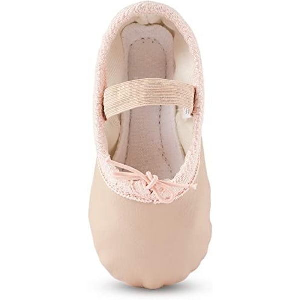 Balettskor i läder Ballerinor Full Sole Danstofflor för flickor Toddler kvinnor