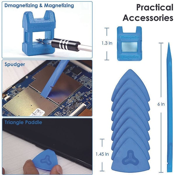 124 i 1 magnetisk skruvmejselsats för Xiaomi, Iphone, PC, kamera, drönare, etc. Cisea