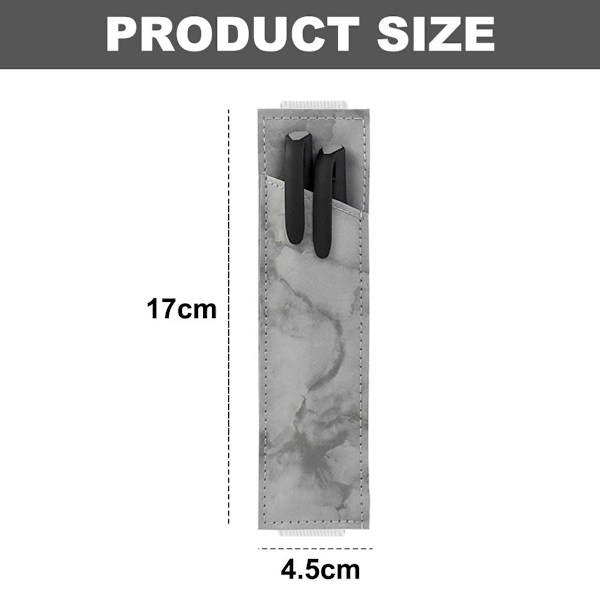 2-pack pennfodral, pennfodral i läder, elastiskt, grått KLB