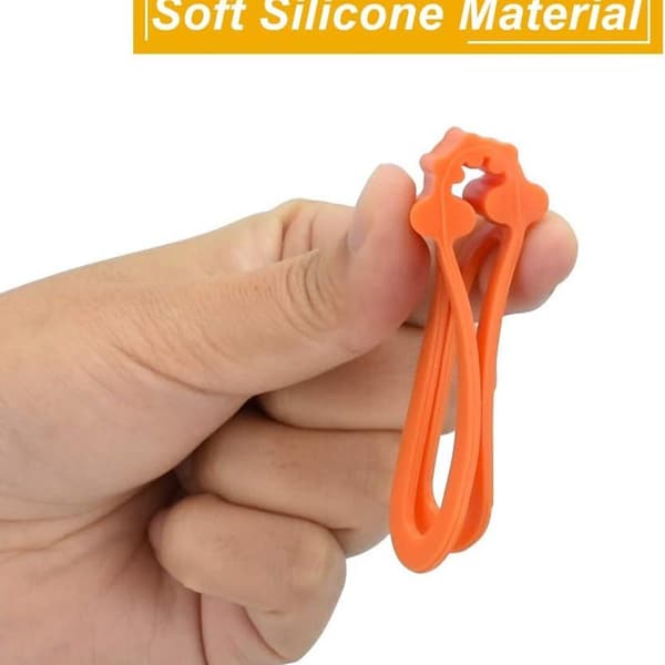 Cykellamphållare - elastiskt silikonband - set om 8 KLB