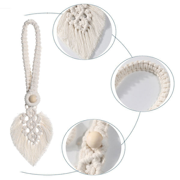 2-pack Boho gardinbindningar, handgjorda bomullsgardinupphängningar Style1 KLB