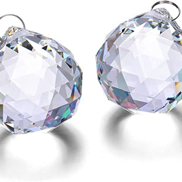 3 stk krystallglass prisme ball solfangere for vindu og hage
