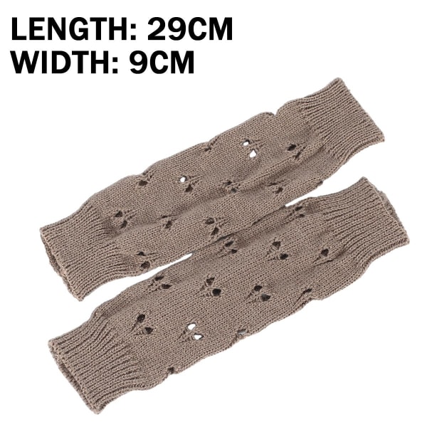 Grunge-handskar Fairy Grunge-accessoarer Rivna handskar Virkade handskar C Khaki KLB