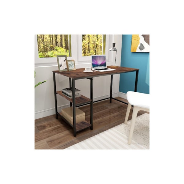 Computer skrivebord med opbevaring Kontorbord Computerbord Industrielt design, DIY Lagerregalen Schreiben Tisch für Büro, Wohnzimmer 120x60x75.2cm KLB