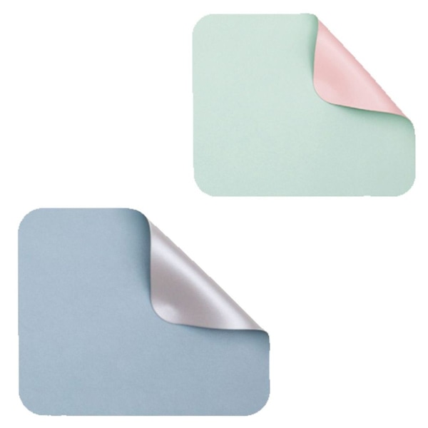 2-pack musmatta vattentät läder musmatta himmelsblå + silver och grön + rosa
