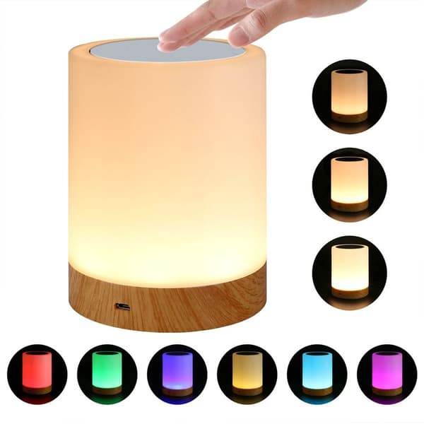 LED-touchlampa för sovrum, vardagsrum, kontor - sänglampa med KLB