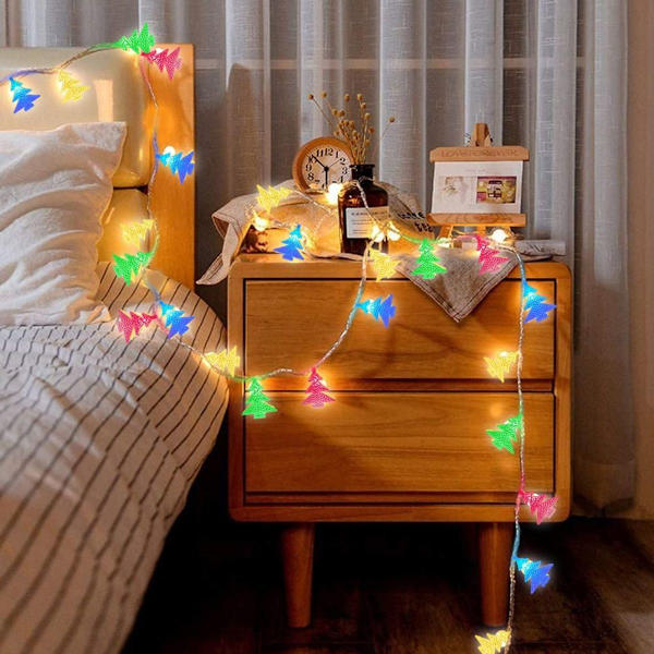 Värikkäät joulukuusen valot, 6 m, 40 LED KLB