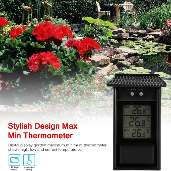 Drivhus Termometer, Vanntett Min. Digital Drivhus Termometer Monitor