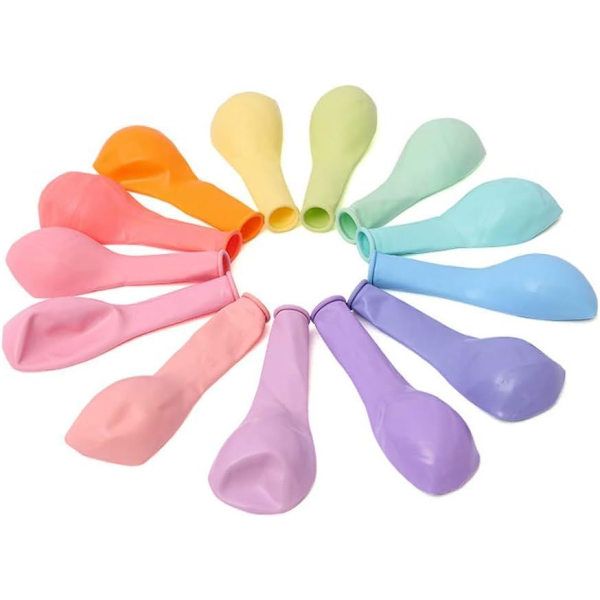 Farverige balloner, 100 latex farvede balloner, festdekoration balloner med