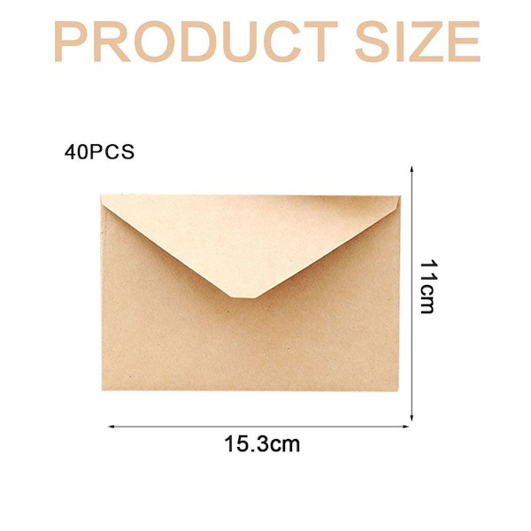 Kuvert 40-pack 11 x 15,3 cm Kartong Kraftpapper Inbjudan