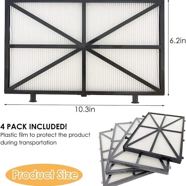 4-pack poolfilterpatroner ersättning RCX70101PAK2 AquaVac TigerShark SharkVac