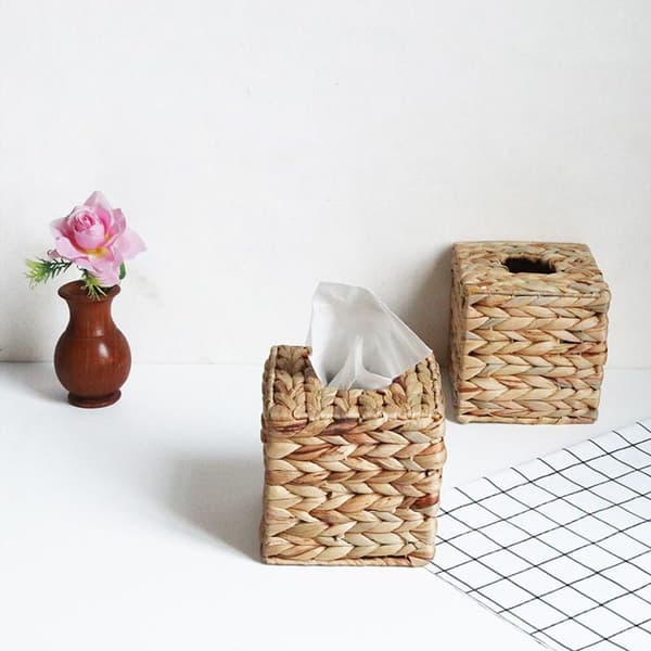 Boho koristeellinen kudottu kasvopaperiteline