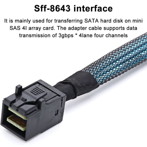 Sisäinen Mini SAS HD -kaapeli, Mini SAS SFF-8643 - Mini SAS 36-pin SFF-8643