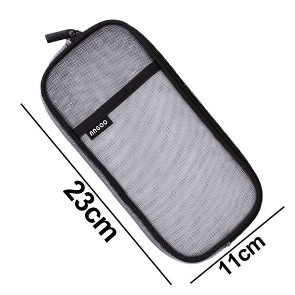 Mesh Blyantpose Transparent Enkel Stasjonær Organizer Svart