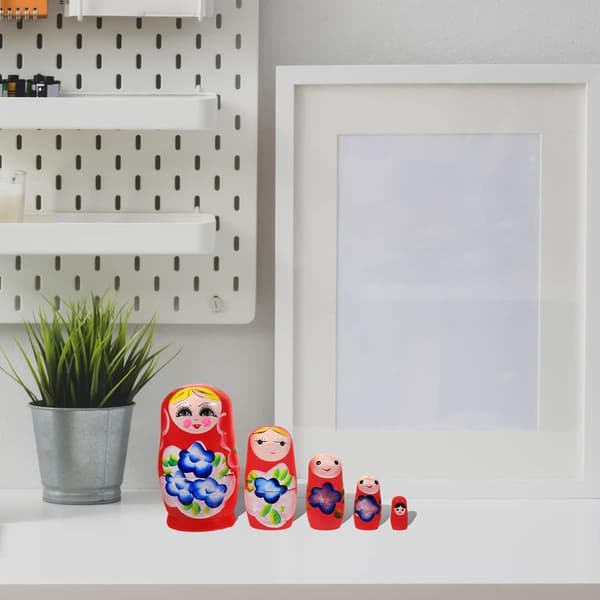 2 Set Ryska Nesting Dolls, Ryska Nesting Dolls för Barn, Trädockor KLB