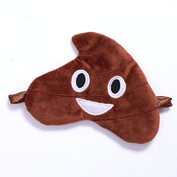 Rolig bajsformad ögonmask En-delad sovande Emoticons Ljusblockerande Bekväm ögonmask för män kvinnor