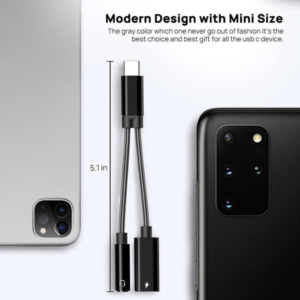 1 tyypin C-kaapeli USB-C PD 3.0 -latausportilla, nopea