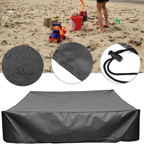 Sandkassetrekk med snøring Square Dust Cover Beach Sandka