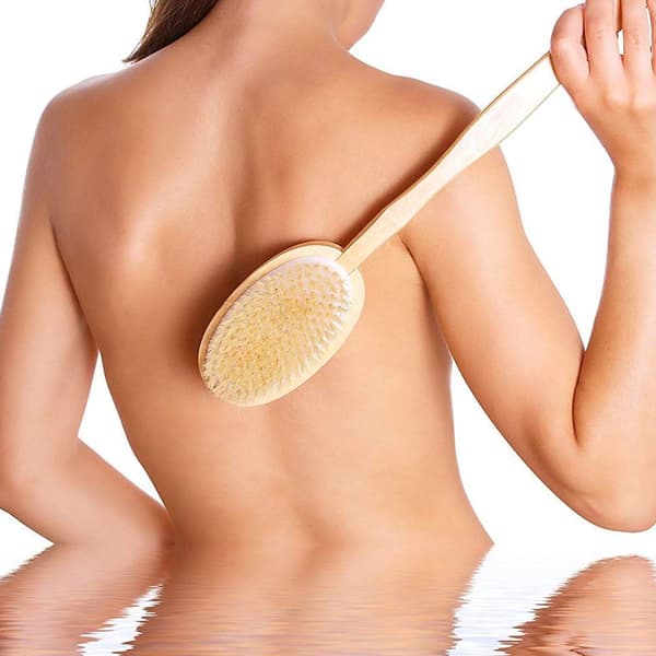 Kropsbørste & massagebørste - tørbørste til massage med naturlig KLB