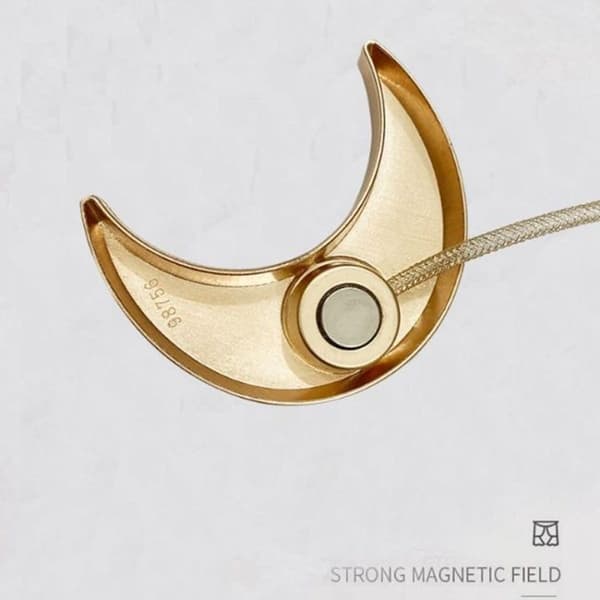 Metal Gardin Magnet Spænder Remme, Ingen Stansing, Måne Gardinbindinger (Sølv)