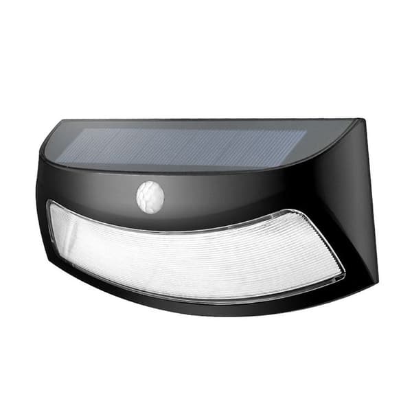 Menneskekroppssensor Solcellelampe Hage Hagevegglampe (Varm Hvit)