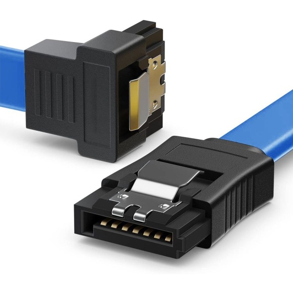 1 x 40 cm SATA III kabelsett datakabel 6 Gbit/s blå KLB