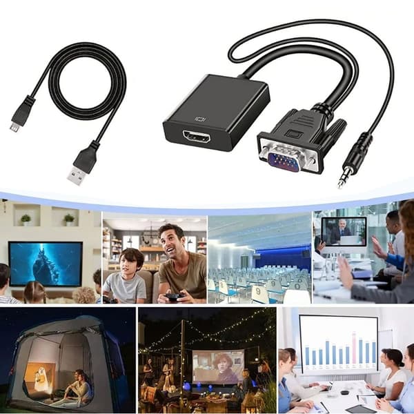 VGA til HD Multimedia Interface-omformer Profesjonell 1080P KLB