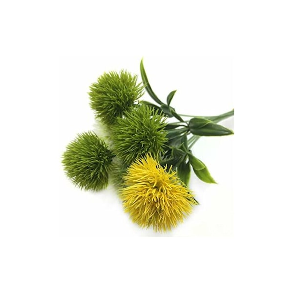10 st konstgjorda maskrosblommor, plastblommor för heminredning/bröllopsdekoration (grön) KLB