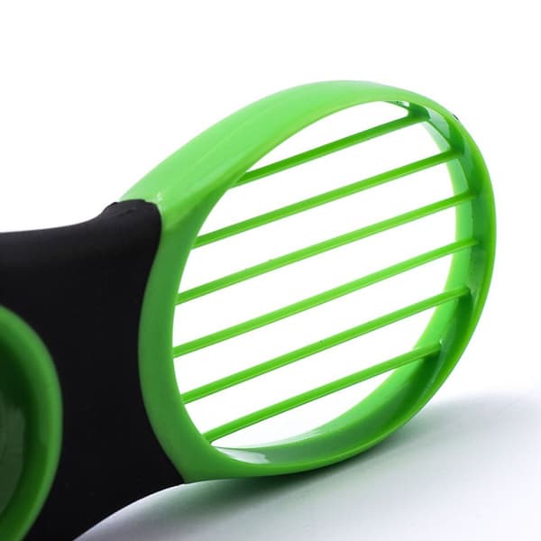3-in-1 avokadoviipale ergonominen kahva ruostumaton teräs vihreä liukumaton