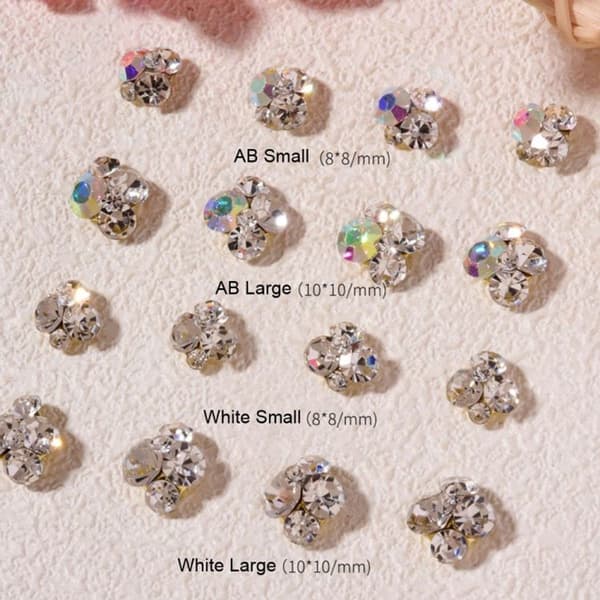 20-pack nagelkonsttillbehör Post Drill Nail Stickers Prydnader (H524 Large AB)
