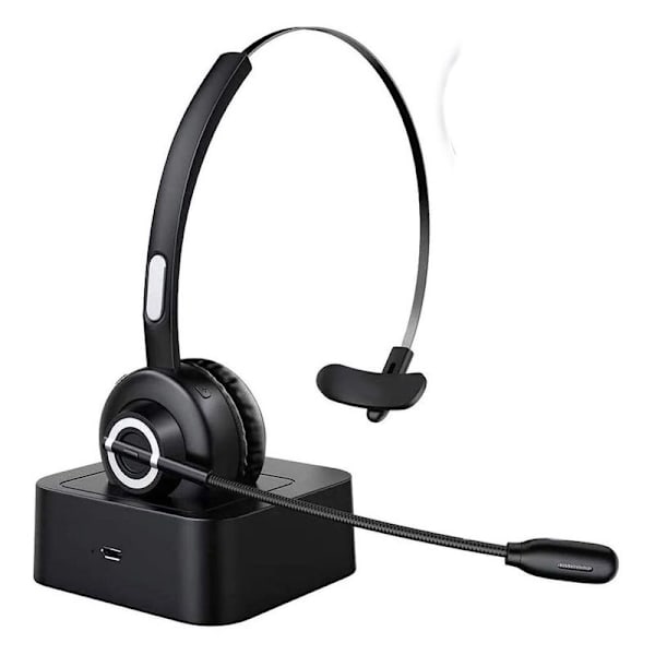 Tecknet Bluetooth-headset med mikrofon, PC-headset med AI-hovedtelefoner