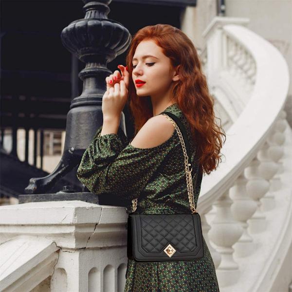Dame skuldertaske, lille kæde skulderrem crossbody taske, lingge
